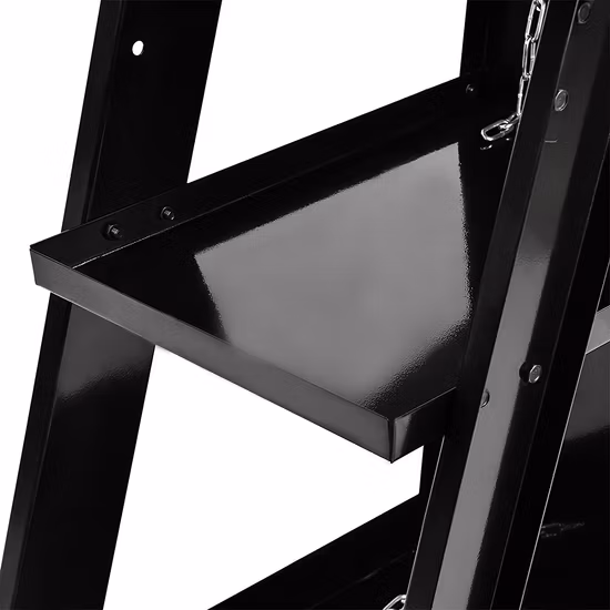 Schwarzer Servierwagen SL aus Edelstahl zum Schweißen